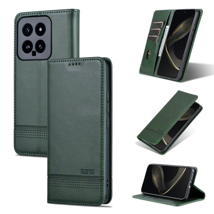 AZNS เคสโทรศัพท์หนังพลิกเนื้อลูกวัวแม่เหล็ก, For Xiaomi Redmi Turbo 3, For Xiaomi Redmi Note 13 Pro 4G, For Xiaomi Redmi Note 13 4G, For Xiaomi Redmi K70E, For Xiaomi 14 Ultra, For Xiaomi Redmi 13C / Poco C65, For Xiaomi 14 Pro, For Xiaomi 14
