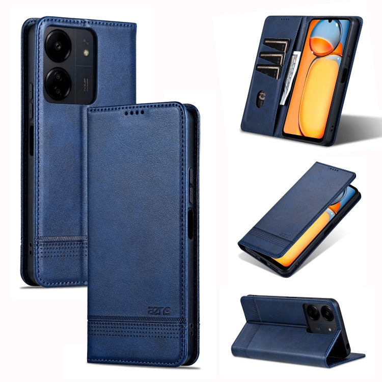 AZNS เคสโทรศัพท์หนังพลิกเนื้อลูกวัวแม่เหล็ก, For Xiaomi Redmi Turbo 3, For Xiaomi Redmi Note 13 Pro 4G, For Xiaomi Redmi Note 13 4G, For Xiaomi Redmi K70E, For Xiaomi 14 Ultra, For Xiaomi Redmi 13C / Poco C65, For Xiaomi 14 Pro, For Xiaomi 14