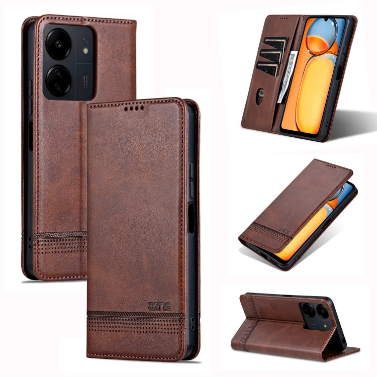 AZNS เคสโทรศัพท์หนังพลิกเนื้อลูกวัวแม่เหล็ก, For Xiaomi Redmi Turbo 3, For Xiaomi Redmi Note 13 Pro 4G, For Xiaomi Redmi Note 13 4G, For Xiaomi Redmi K70E, For Xiaomi 14 Ultra, For Xiaomi Redmi 13C / Poco C65, For Xiaomi 14 Pro, For Xiaomi 14