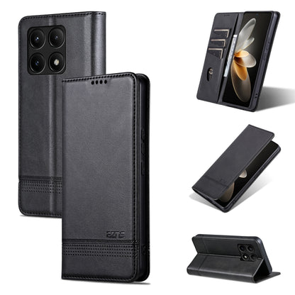 AZNS เคสโทรศัพท์หนังพลิกเนื้อลูกวัวแม่เหล็ก, For Xiaomi Redmi Turbo 3, For Xiaomi Redmi Note 13 Pro 4G, For Xiaomi Redmi Note 13 4G, For Xiaomi Redmi K70E, For Xiaomi 14 Ultra, For Xiaomi Redmi 13C / Poco C65, For Xiaomi 14 Pro, For Xiaomi 14