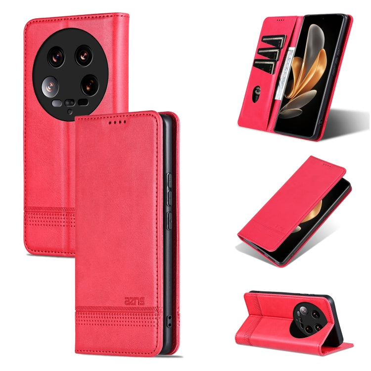 AZNS เคสโทรศัพท์หนังพลิกเนื้อลูกวัวแม่เหล็ก, For Xiaomi Redmi Turbo 3, For Xiaomi Redmi Note 13 Pro 4G, For Xiaomi Redmi Note 13 4G, For Xiaomi Redmi K70E, For Xiaomi 14 Ultra, For Xiaomi Redmi 13C / Poco C65, For Xiaomi 14 Pro, For Xiaomi 14