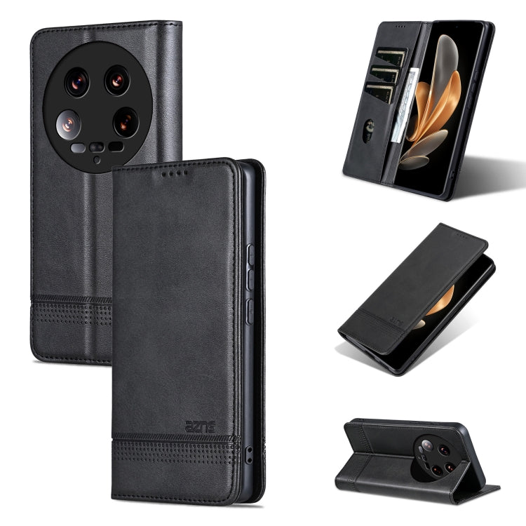 AZNS เคสโทรศัพท์หนังพลิกเนื้อลูกวัวแม่เหล็ก, For Xiaomi Redmi Turbo 3, For Xiaomi Redmi Note 13 Pro 4G, For Xiaomi Redmi Note 13 4G, For Xiaomi Redmi K70E, For Xiaomi 14 Ultra, For Xiaomi Redmi 13C / Poco C65, For Xiaomi 14 Pro, For Xiaomi 14