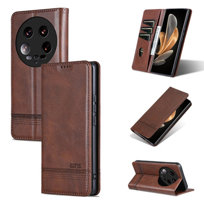 AZNS เคสโทรศัพท์หนังพลิกเนื้อลูกวัวแม่เหล็ก, For Xiaomi Redmi Turbo 3, For Xiaomi Redmi Note 13 Pro 4G, For Xiaomi Redmi Note 13 4G, For Xiaomi Redmi K70E, For Xiaomi 14 Ultra, For Xiaomi Redmi 13C / Poco C65, For Xiaomi 14 Pro, For Xiaomi 14