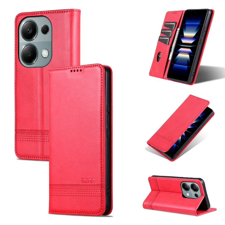 AZNS เคสโทรศัพท์หนังพลิกเนื้อลูกวัวแม่เหล็ก, For Xiaomi Redmi Turbo 3, For Xiaomi Redmi Note 13 Pro 4G, For Xiaomi Redmi Note 13 4G, For Xiaomi Redmi K70E, For Xiaomi 14 Ultra, For Xiaomi Redmi 13C / Poco C65, For Xiaomi 14 Pro, For Xiaomi 14