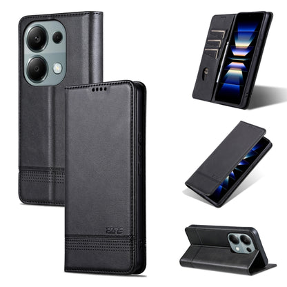 AZNS เคสโทรศัพท์หนังพลิกเนื้อลูกวัวแม่เหล็ก, For Xiaomi Redmi Turbo 3, For Xiaomi Redmi Note 13 Pro 4G, For Xiaomi Redmi Note 13 4G, For Xiaomi Redmi K70E, For Xiaomi 14 Ultra, For Xiaomi Redmi 13C / Poco C65, For Xiaomi 14 Pro, For Xiaomi 14