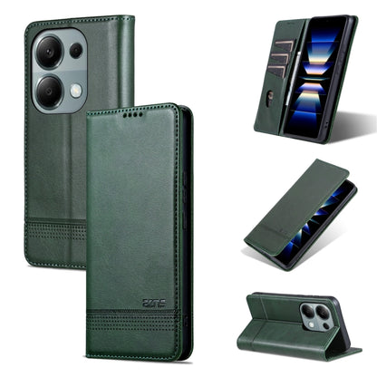 AZNS เคสโทรศัพท์หนังพลิกเนื้อลูกวัวแม่เหล็ก, For Xiaomi Redmi Turbo 3, For Xiaomi Redmi Note 13 Pro 4G, For Xiaomi Redmi Note 13 4G, For Xiaomi Redmi K70E, For Xiaomi 14 Ultra, For Xiaomi Redmi 13C / Poco C65, For Xiaomi 14 Pro, For Xiaomi 14