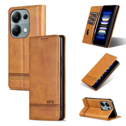 AZNS เคสโทรศัพท์หนังพลิกเนื้อลูกวัวแม่เหล็ก, For Xiaomi Redmi Turbo 3, For Xiaomi Redmi Note 13 Pro 4G, For Xiaomi Redmi Note 13 4G, For Xiaomi Redmi K70E, For Xiaomi 14 Ultra, For Xiaomi Redmi 13C / Poco C65, For Xiaomi 14 Pro, For Xiaomi 14