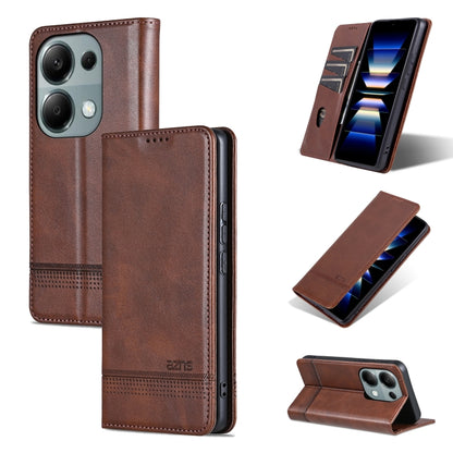 AZNS เคสโทรศัพท์หนังพลิกเนื้อลูกวัวแม่เหล็ก, For Xiaomi Redmi Turbo 3, For Xiaomi Redmi Note 13 Pro 4G, For Xiaomi Redmi Note 13 4G, For Xiaomi Redmi K70E, For Xiaomi 14 Ultra, For Xiaomi Redmi 13C / Poco C65, For Xiaomi 14 Pro, For Xiaomi 14