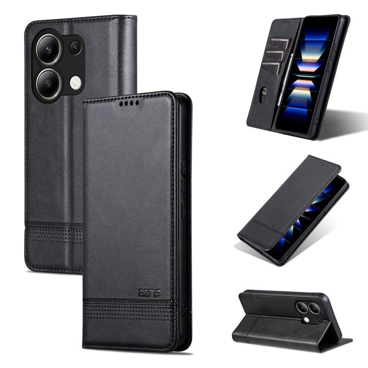 AZNS เคสโทรศัพท์หนังพลิกเนื้อลูกวัวแม่เหล็ก, For Xiaomi Redmi Turbo 3, For Xiaomi Redmi Note 13 Pro 4G, For Xiaomi Redmi Note 13 4G, For Xiaomi Redmi K70E, For Xiaomi 14 Ultra, For Xiaomi Redmi 13C / Poco C65, For Xiaomi 14 Pro, For Xiaomi 14