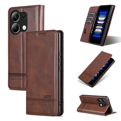 AZNS เคสโทรศัพท์หนังพลิกเนื้อลูกวัวแม่เหล็ก, For Xiaomi Redmi Turbo 3, For Xiaomi Redmi Note 13 Pro 4G, For Xiaomi Redmi Note 13 4G, For Xiaomi Redmi K70E, For Xiaomi 14 Ultra, For Xiaomi Redmi 13C / Poco C65, For Xiaomi 14 Pro, For Xiaomi 14