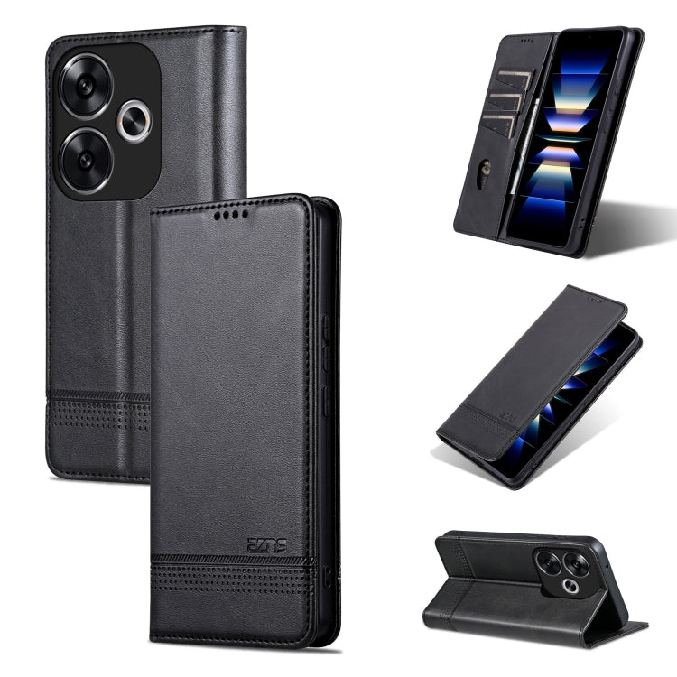 AZNS เคสโทรศัพท์หนังพลิกเนื้อลูกวัวแม่เหล็ก, For Xiaomi Redmi Turbo 3, For Xiaomi Redmi Note 13 Pro 4G, For Xiaomi Redmi Note 13 4G, For Xiaomi Redmi K70E, For Xiaomi 14 Ultra, For Xiaomi Redmi 13C / Poco C65, For Xiaomi 14 Pro, For Xiaomi 14