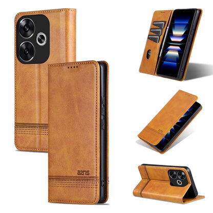 AZNS เคสโทรศัพท์หนังพลิกเนื้อลูกวัวแม่เหล็ก, For Xiaomi Redmi Turbo 3, For Xiaomi Redmi Note 13 Pro 4G, For Xiaomi Redmi Note 13 4G, For Xiaomi Redmi K70E, For Xiaomi 14 Ultra, For Xiaomi Redmi 13C / Poco C65, For Xiaomi 14 Pro, For Xiaomi 14