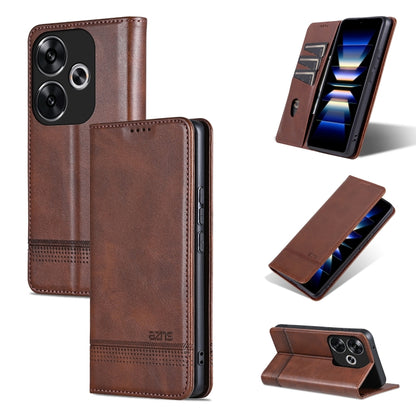 AZNS เคสโทรศัพท์หนังพลิกเนื้อลูกวัวแม่เหล็ก, For Xiaomi Redmi Turbo 3, For Xiaomi Redmi Note 13 Pro 4G, For Xiaomi Redmi Note 13 4G, For Xiaomi Redmi K70E, For Xiaomi 14 Ultra, For Xiaomi Redmi 13C / Poco C65, For Xiaomi 14 Pro, For Xiaomi 14