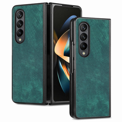 เคสโทรศัพท์ฝาหลัง PU สีทึบที่ให้ความรู้สึกสบายผิว, For Samsung Galaxy Z Fold5, For Samsung Galaxy Z Fold4