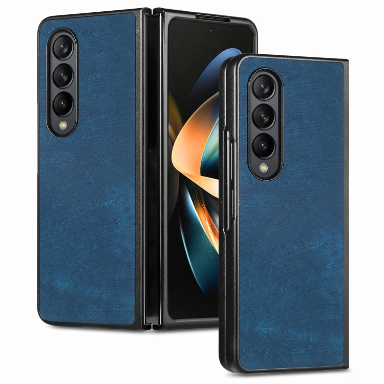 เคสโทรศัพท์ฝาหลัง PU สีทึบที่ให้ความรู้สึกสบายผิว, For Samsung Galaxy Z Fold5, For Samsung Galaxy Z Fold4