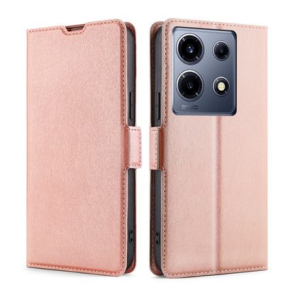 เคสโทรศัพท์หนังพลิกแนวนอนหัวเข็มขัดด้านข้างแรงดันไฟฟ้าบางเฉียบ, For Infinix Note 40 Pro 5G, For Infinix Note 40 4G, For Infinix Hot 40i, For Infinix GT 10 Pro 5G, For Infinix Smart 7 HD, For Infinix Hot 30i 4G, For Infinix Note 30 VIP 5G
