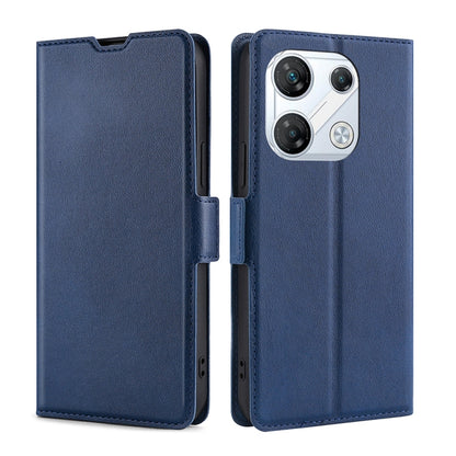 เคสโทรศัพท์หนังพลิกแนวนอนหัวเข็มขัดด้านข้างแรงดันไฟฟ้าบางเฉียบ, For Infinix Note 40 Pro 5G, For Infinix Note 40 4G, For Infinix Hot 40i, For Infinix GT 10 Pro 5G, For Infinix Smart 7 HD, For Infinix Hot 30i 4G, For Infinix Note 30 VIP 5G