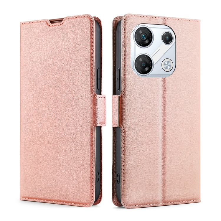 เคสโทรศัพท์หนังพลิกแนวนอนหัวเข็มขัดด้านข้างแรงดันไฟฟ้าบางเฉียบ, For Infinix Note 40 Pro 5G, For Infinix Note 40 4G, For Infinix Hot 40i, For Infinix GT 10 Pro 5G, For Infinix Smart 7 HD, For Infinix Hot 30i 4G, For Infinix Note 30 VIP 5G