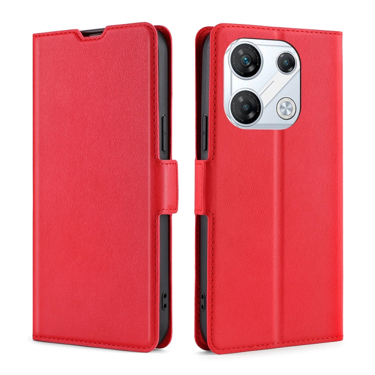 เคสโทรศัพท์หนังพลิกแนวนอนหัวเข็มขัดด้านข้างแรงดันไฟฟ้าบางเฉียบ, For Infinix Note 40 Pro 5G, For Infinix Note 40 4G, For Infinix Hot 40i, For Infinix GT 10 Pro 5G, For Infinix Smart 7 HD, For Infinix Hot 30i 4G, For Infinix Note 30 VIP 5G
