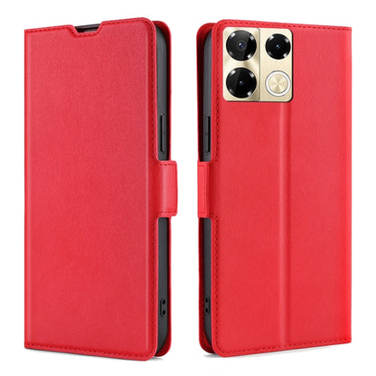 เคสโทรศัพท์หนังพลิกแนวนอนหัวเข็มขัดด้านข้างแรงดันไฟฟ้าบางเฉียบ, For Infinix Note 40 Pro 5G, For Infinix Note 40 4G, For Infinix Hot 40i, For Infinix GT 10 Pro 5G, For Infinix Smart 7 HD, For Infinix Hot 30i 4G, For Infinix Note 30 VIP 5G