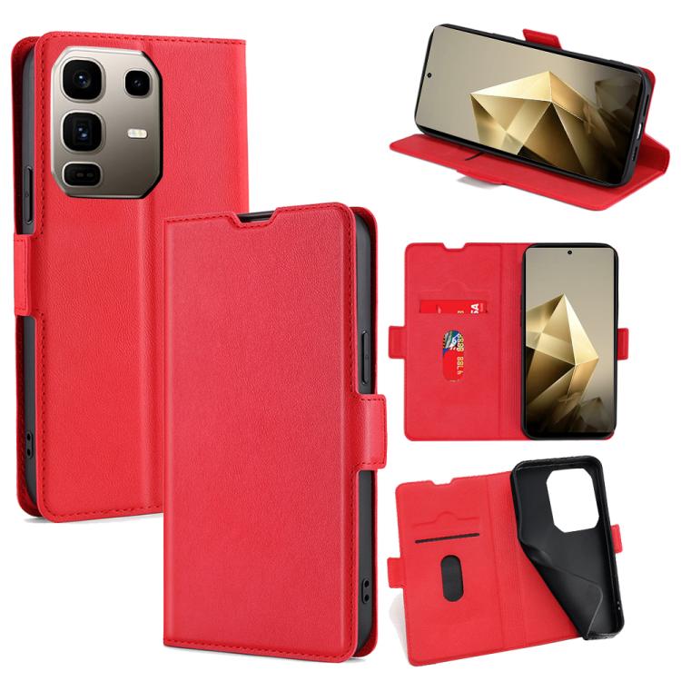 เคสโทรศัพท์หนังพลิกแนวนอนหัวเข็มขัดด้านข้างแรงดันไฟฟ้าบางเฉียบ, For Infinix Hot 60 5G, For Infinix Hot 60 Pro+ 4G, For Infinix Smart 10 4G, For Infinix Note 50s 5G, For Infinix Note 50x 5G, For Infinix Note 50 Pro+ 5G, For Infinix Note 50 4G           ...
