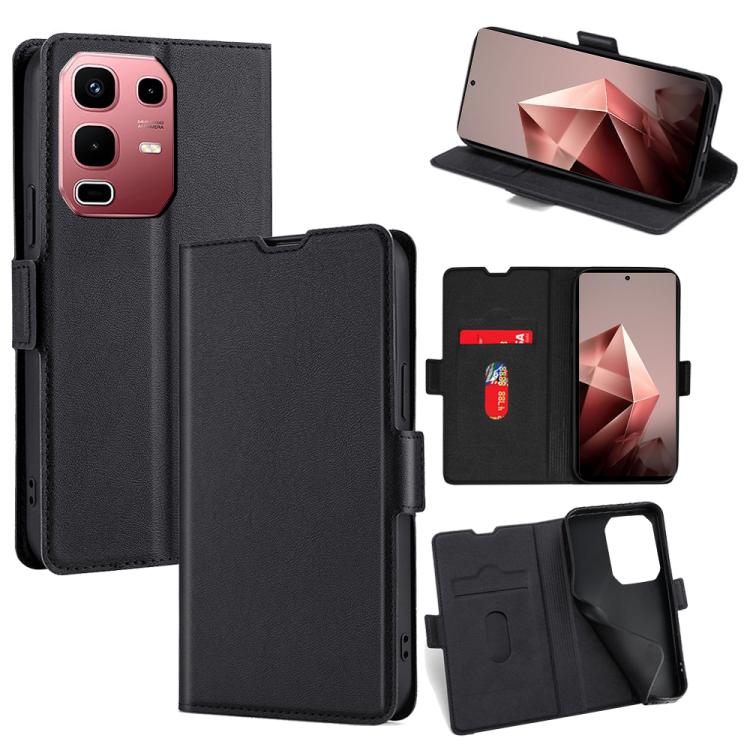 เคสโทรศัพท์หนังพลิกแนวนอนหัวเข็มขัดด้านข้างแรงดันไฟฟ้าบางเฉียบ, For Infinix Hot 60 5G, For Infinix Hot 60 Pro+ 4G, For Infinix Smart 10 4G, For Infinix Note 50s 5G, For Infinix Note 50x 5G, For Infinix Note 50 Pro+ 5G, For Infinix Note 50 4G           ...