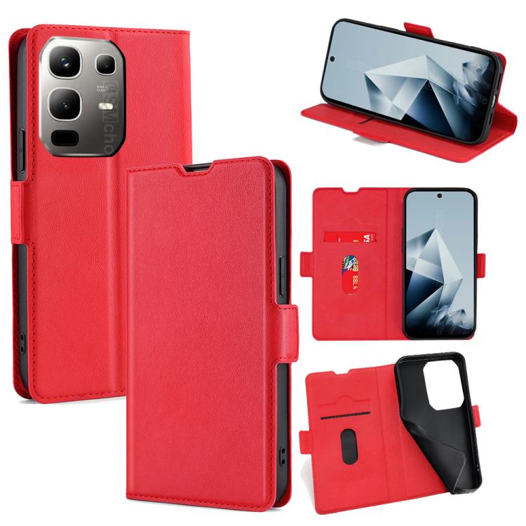 เคสโทรศัพท์หนังพลิกแนวนอนหัวเข็มขัดด้านข้างแรงดันไฟฟ้าบางเฉียบ, For Infinix Hot 60 5G, For Infinix Hot 60 Pro+ 4G, For Infinix Smart 10 4G, For Infinix Note 50s 5G, For Infinix Note 50x 5G, For Infinix Note 50 Pro+ 5G, For Infinix Note 50 4G           ...