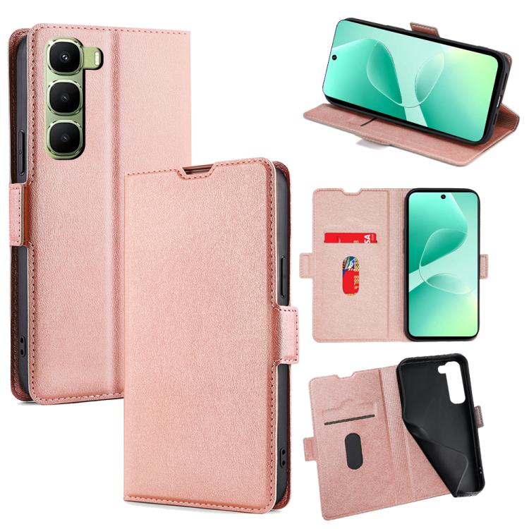 เคสโทรศัพท์หนังพลิกแนวนอนหัวเข็มขัดด้านข้างแรงดันไฟฟ้าบางเฉียบ, For Infinix Hot 60 5G, For Infinix Hot 60 Pro+ 4G, For Infinix Smart 10 4G, For Infinix Note 50s 5G, For Infinix Note 50x 5G, For Infinix Note 50 Pro+ 5G, For Infinix Note 50 4G           ...