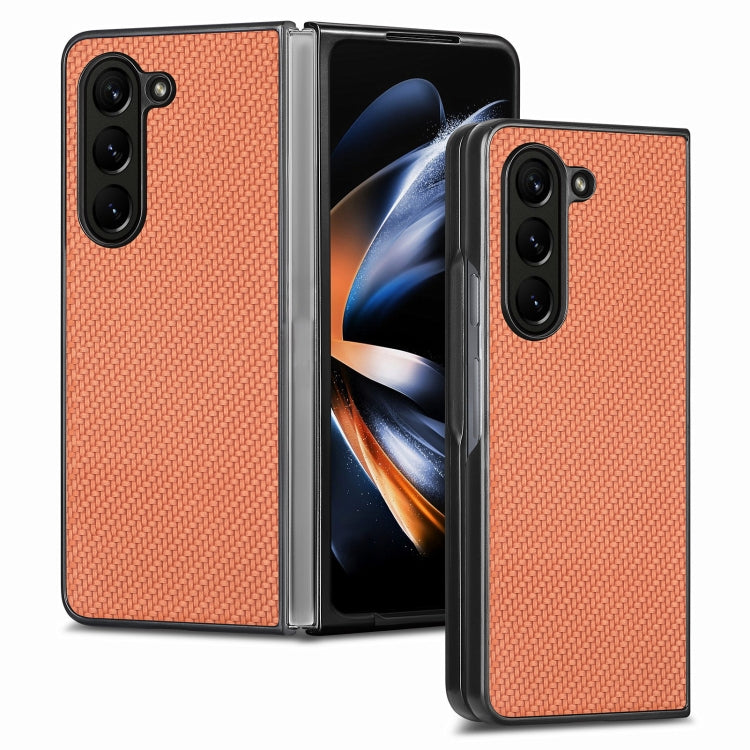 เคสโทรศัพท์ฝาหลังลายคาร์บอนไฟเบอร์, For Samsung Galaxy Z Fold5