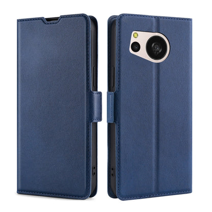 เคสโทรศัพท์หนังพลิกแนวนอนหัวเข็มขัดด้านข้างแรงดันไฟฟ้าบางเฉียบ, For Sharp Aquos R10, For Sharp Aqous wish5, For Sharp Aquos Wish4, For Sharp Aquos R9, For Sharp Aquos Sense 8, For Sharp Aquos R8 Pro SH-51D, For Sharp Aquos R8 SH-52D, For Sharp Aqous Wish3