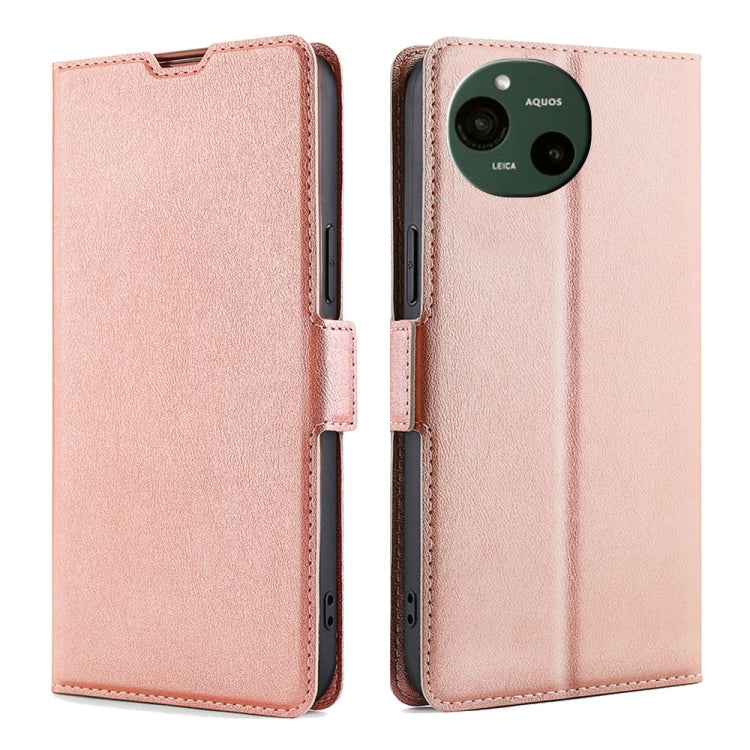 เคสโทรศัพท์หนังพลิกแนวนอนหัวเข็มขัดด้านข้างแรงดันไฟฟ้าบางเฉียบ, For Sharp Aquos R10, For Sharp Aqous wish5, For Sharp Aquos Wish4, For Sharp Aquos R9, For Sharp Aquos Sense 8, For Sharp Aquos R8 Pro SH-51D, For Sharp Aquos R8 SH-52D, For Sharp Aqous Wish3