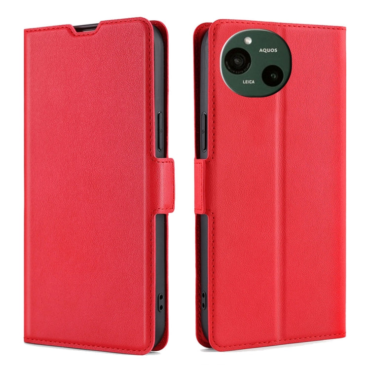 เคสโทรศัพท์หนังพลิกแนวนอนหัวเข็มขัดด้านข้างแรงดันไฟฟ้าบางเฉียบ, For Sharp Aquos R10, For Sharp Aqous wish5, For Sharp Aquos Wish4, For Sharp Aquos R9, For Sharp Aquos Sense 8, For Sharp Aquos R8 Pro SH-51D, For Sharp Aquos R8 SH-52D, For Sharp Aqous Wish3