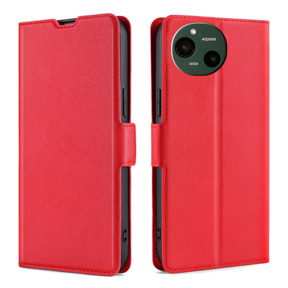 เคสโทรศัพท์หนังพลิกแนวนอนหัวเข็มขัดด้านข้างแรงดันไฟฟ้าบางเฉียบ, For Sharp Aquos R10, For Sharp Aqous wish5, For Sharp Aquos Wish4, For Sharp Aquos R9, For Sharp Aquos Sense 8, For Sharp Aquos R8 Pro SH-51D, For Sharp Aquos R8 SH-52D, For Sharp Aqous Wish3