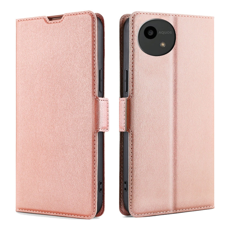 เคสโทรศัพท์หนังพลิกแนวนอนหัวเข็มขัดด้านข้างแรงดันไฟฟ้าบางเฉียบ, For Sharp Aquos R10, For Sharp Aqous wish5, For Sharp Aquos Wish4, For Sharp Aquos R9, For Sharp Aquos Sense 8, For Sharp Aquos R8 Pro SH-51D, For Sharp Aquos R8 SH-52D, For Sharp Aqous Wish3