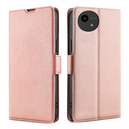 เคสโทรศัพท์หนังพลิกแนวนอนหัวเข็มขัดด้านข้างแรงดันไฟฟ้าบางเฉียบ, For Sharp Aquos R10, For Sharp Aqous wish5, For Sharp Aquos Wish4, For Sharp Aquos R9, For Sharp Aquos Sense 8, For Sharp Aquos R8 Pro SH-51D, For Sharp Aquos R8 SH-52D, For Sharp Aqous Wish3
