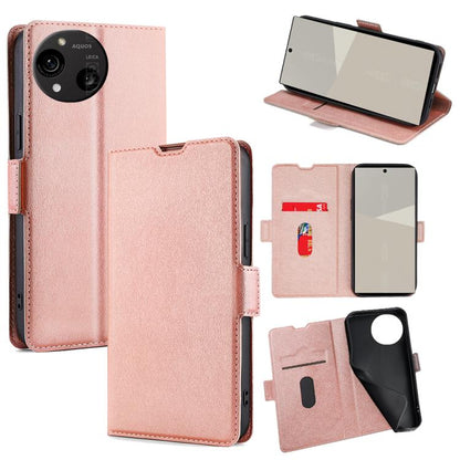 เคสโทรศัพท์หนังพลิกแนวนอนหัวเข็มขัดด้านข้างแรงดันไฟฟ้าบางเฉียบ, For Sharp Aquos R10, For Sharp Aqous wish5, For Sharp Aquos Wish4, For Sharp Aquos R9, For Sharp Aquos Sense 8, For Sharp Aquos R8 Pro SH-51D, For Sharp Aquos R8 SH-52D, For Sharp Aqous Wish3