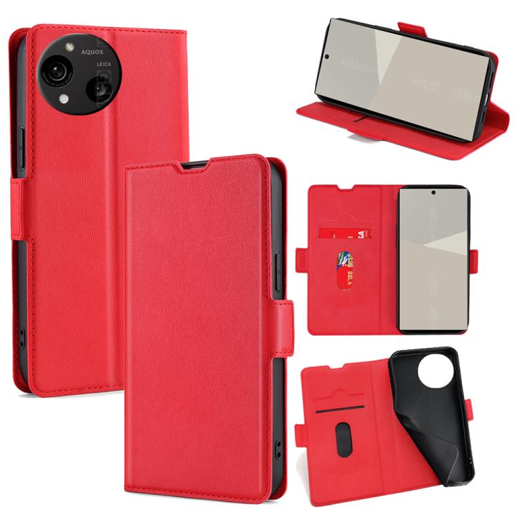 เคสโทรศัพท์หนังพลิกแนวนอนหัวเข็มขัดด้านข้างแรงดันไฟฟ้าบางเฉียบ, For Sharp Aquos R10, For Sharp Aqous wish5, For Sharp Aquos Wish4, For Sharp Aquos R9, For Sharp Aquos Sense 8, For Sharp Aquos R8 Pro SH-51D, For Sharp Aquos R8 SH-52D, For Sharp Aqous Wish3