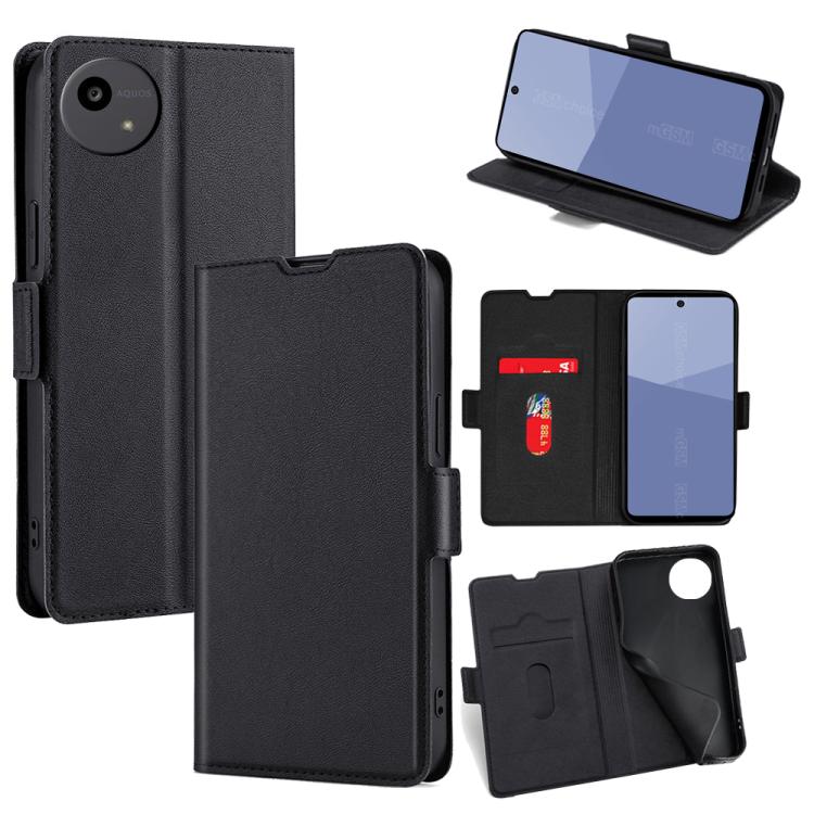 เคสโทรศัพท์หนังพลิกแนวนอนหัวเข็มขัดด้านข้างแรงดันไฟฟ้าบางเฉียบ, For Sharp Aquos R10, For Sharp Aqous wish5, For Sharp Aquos Wish4, For Sharp Aquos R9, For Sharp Aquos Sense 8, For Sharp Aquos R8 Pro SH-51D, For Sharp Aquos R8 SH-52D, For Sharp Aqous Wish3