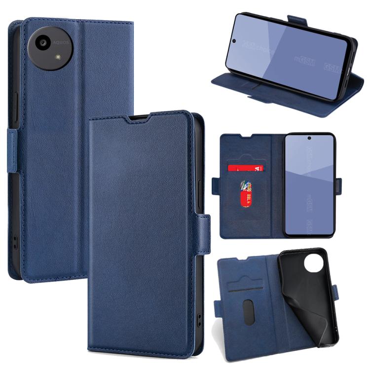 เคสโทรศัพท์หนังพลิกแนวนอนหัวเข็มขัดด้านข้างแรงดันไฟฟ้าบางเฉียบ, For Sharp Aquos R10, For Sharp Aqous wish5, For Sharp Aquos Wish4, For Sharp Aquos R9, For Sharp Aquos Sense 8, For Sharp Aquos R8 Pro SH-51D, For Sharp Aquos R8 SH-52D, For Sharp Aqous Wish3