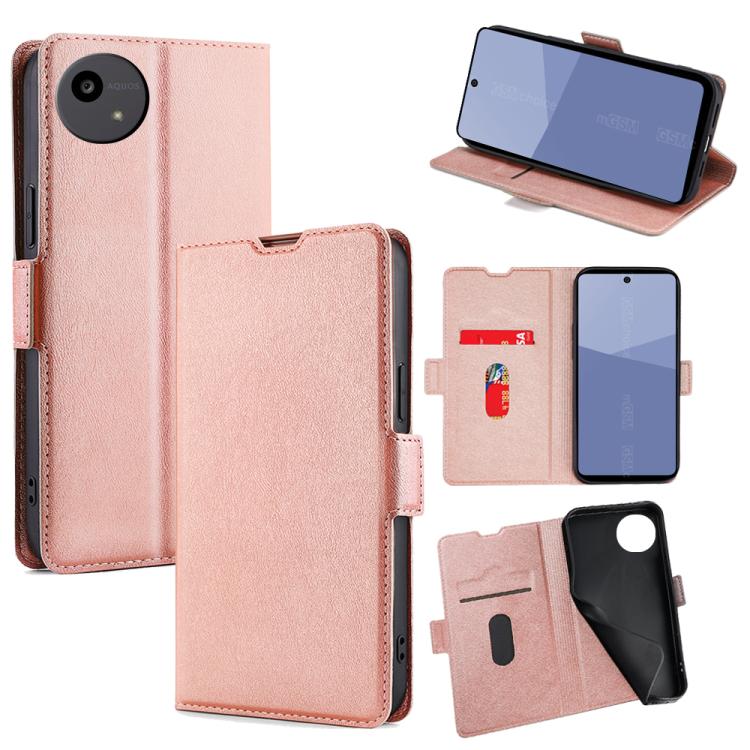 เคสโทรศัพท์หนังพลิกแนวนอนหัวเข็มขัดด้านข้างแรงดันไฟฟ้าบางเฉียบ, For Sharp Aquos R10, For Sharp Aqous wish5, For Sharp Aquos Wish4, For Sharp Aquos R9, For Sharp Aquos Sense 8, For Sharp Aquos R8 Pro SH-51D, For Sharp Aquos R8 SH-52D, For Sharp Aqous Wish3