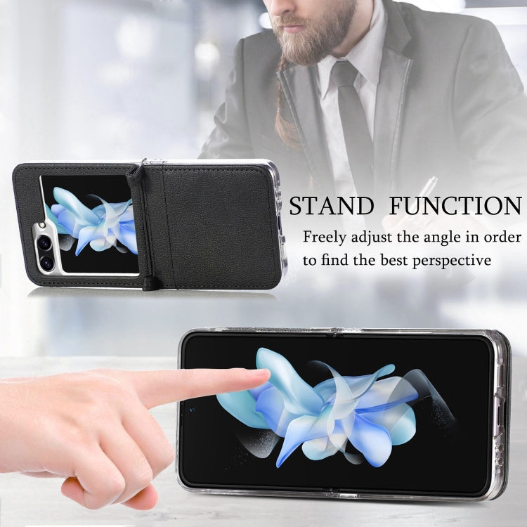 Litchi Texture PU Card Fold Back เคสโทรศัพท์, For Samsung Galaxy Z Flip5