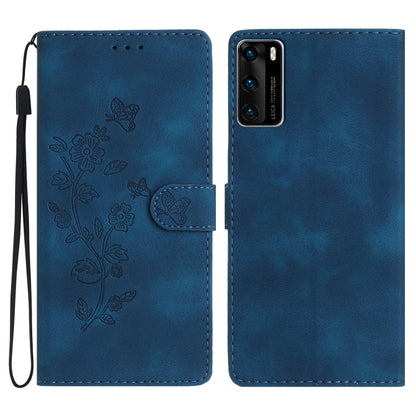 เคสโทรศัพท์หนังลายนูนดอกไม้ผีเสื้อ, For Huawei Y6p, For Huawei Y5p, For Huawei P40 lite, For Huawei P40 Pro, For Huawei P40, For Huawei P30 lite, For Huawei P30 Pro, For Huawei P30