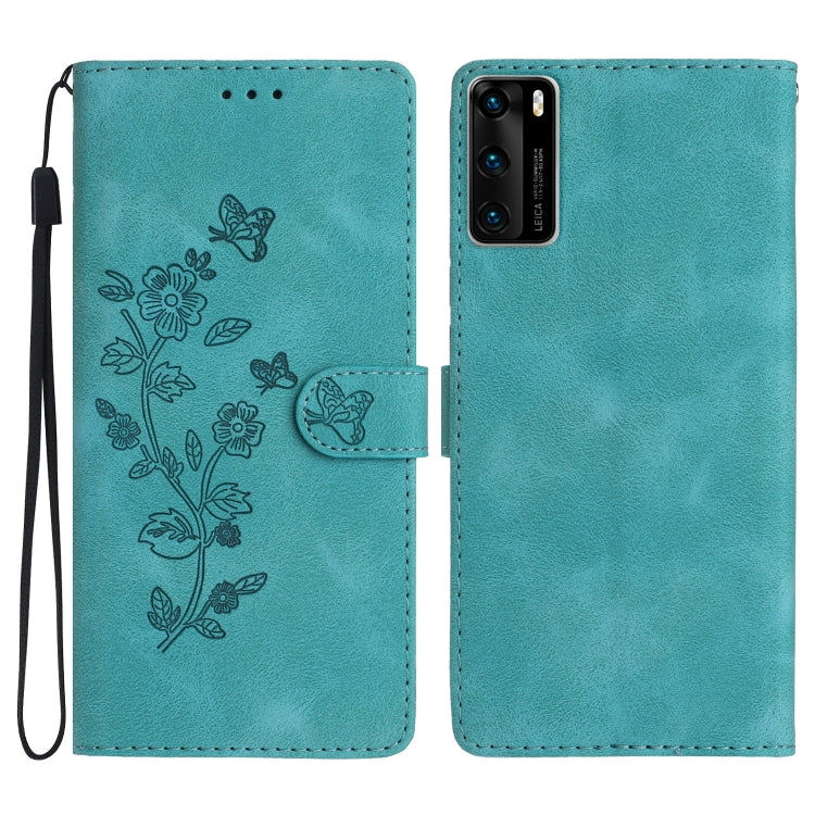 เคสโทรศัพท์หนังลายนูนดอกไม้ผีเสื้อ, For Huawei Y6p, For Huawei Y5p, For Huawei P40 lite, For Huawei P40 Pro, For Huawei P40, For Huawei P30 lite, For Huawei P30 Pro, For Huawei P30