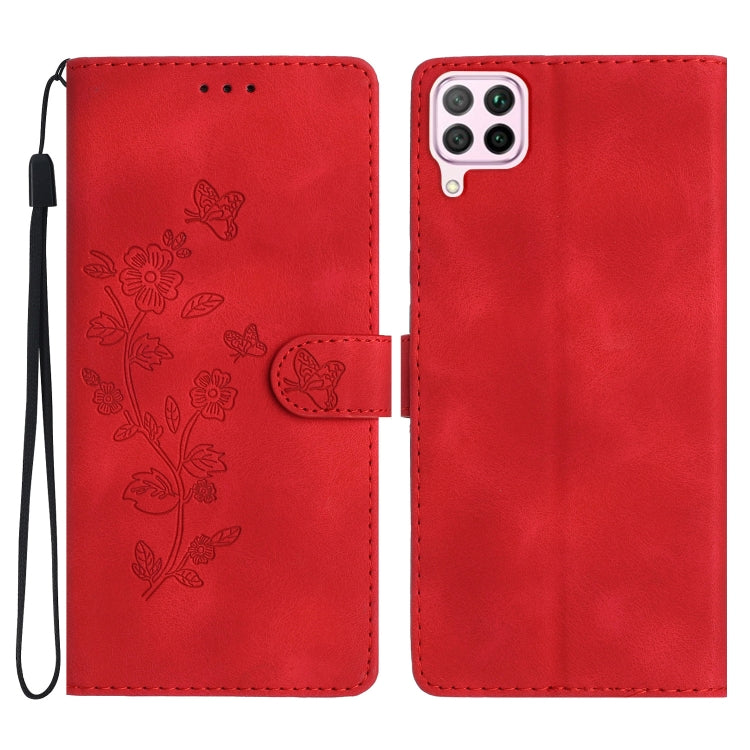 เคสโทรศัพท์หนังลายนูนดอกไม้ผีเสื้อ, For Huawei Y6p, For Huawei Y5p, For Huawei P40 lite, For Huawei P40 Pro, For Huawei P40, For Huawei P30 lite, For Huawei P30 Pro, For Huawei P30