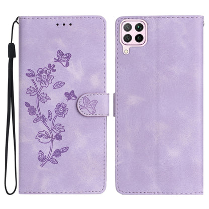 เคสโทรศัพท์หนังลายนูนดอกไม้ผีเสื้อ, For Huawei Y6p, For Huawei Y5p, For Huawei P40 lite, For Huawei P40 Pro, For Huawei P40, For Huawei P30 lite, For Huawei P30 Pro, For Huawei P30