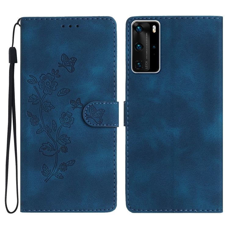 เคสโทรศัพท์หนังลายนูนดอกไม้ผีเสื้อ, For Huawei Y6p, For Huawei Y5p, For Huawei P40 lite, For Huawei P40 Pro, For Huawei P40, For Huawei P30 lite, For Huawei P30 Pro, For Huawei P30