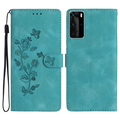 เคสโทรศัพท์หนังลายนูนดอกไม้ผีเสื้อ, For Huawei Y6p, For Huawei Y5p, For Huawei P40 lite, For Huawei P40 Pro, For Huawei P40, For Huawei P30 lite, For Huawei P30 Pro, For Huawei P30