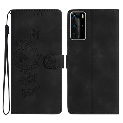 เคสโทรศัพท์หนังลายนูนดอกไม้ผีเสื้อ, For Huawei Y6p, For Huawei Y5p, For Huawei P40 lite, For Huawei P40 Pro, For Huawei P40, For Huawei P30 lite, For Huawei P30 Pro, For Huawei P30