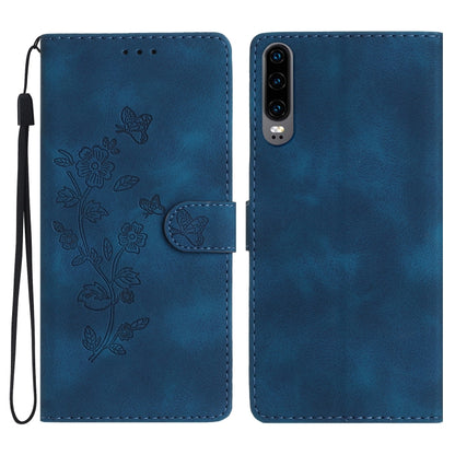 เคสโทรศัพท์หนังลายนูนดอกไม้ผีเสื้อ, For Huawei Y6p, For Huawei Y5p, For Huawei P40 lite, For Huawei P40 Pro, For Huawei P40, For Huawei P30 lite, For Huawei P30 Pro, For Huawei P30
