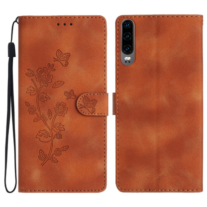 เคสโทรศัพท์หนังลายนูนดอกไม้ผีเสื้อ, For Huawei Y6p, For Huawei Y5p, For Huawei P40 lite, For Huawei P40 Pro, For Huawei P40, For Huawei P30 lite, For Huawei P30 Pro, For Huawei P30